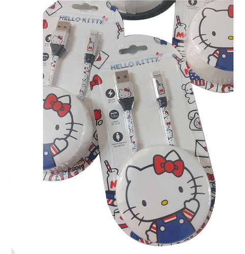 Cable Transferencia De Datos Antienrrollamiento Hello Kitty