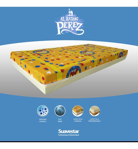 Colchón Infantil Suavestar 140x80 Impermeable Envío Gratis!