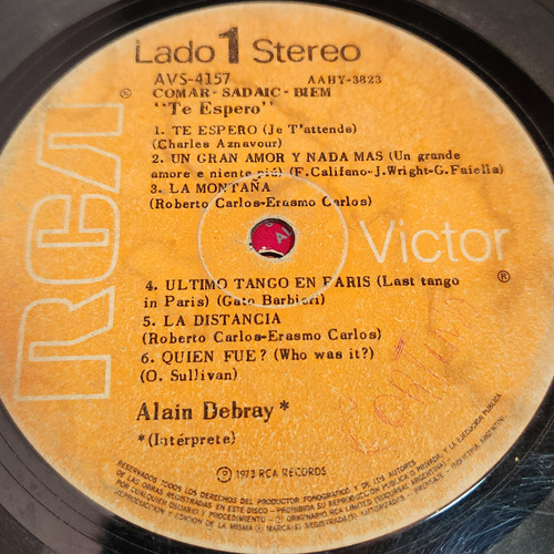 Sin Tapa Disco Alain Debray Te Espero Cl0