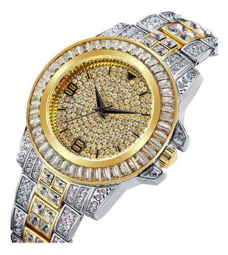 For Reloj Impermeable De Moda De Diamantes Para Hombre