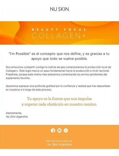 Combo X3 Un. Colágeno Nuskin Beauty Focus Doble Hidrolizado