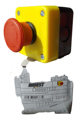 Botòn Interruptor Parada De Emergencia 12 Y 24 V Max 10 Amp