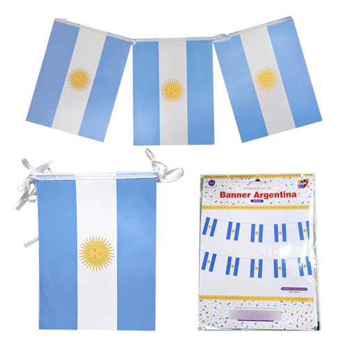 Guirnalda Banner Banderas Argentina 5mts  - Cc