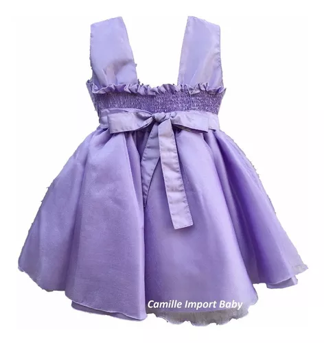 Vestido Infantil Princesa Sofia Com Tiara Coroa Lilás Luxo - Tio