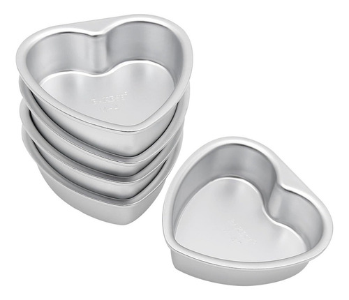 Cz Juego 5 Moldes For Pasteles En Forma Corazón 4 Pulgadas