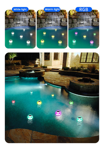 Lámpara De Piscina Impermeable Con Luz Solar Flotante Led, C