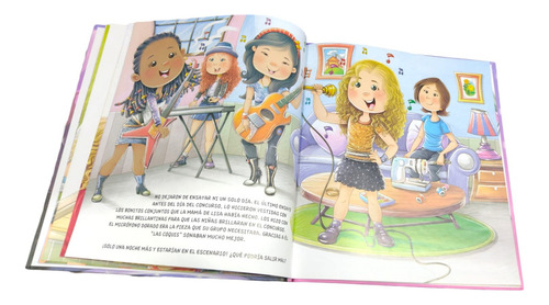 Libro De Cuentos Infantil El Micrófono Dorado C/ Enseñanzas