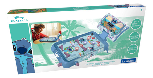 Lexibook Electrónico De Pinball De Mesa Disney Stitch Jg610d