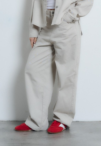 Pantalón Mujer Maitry Jeans Balloon Ceni Gabardina Rígida