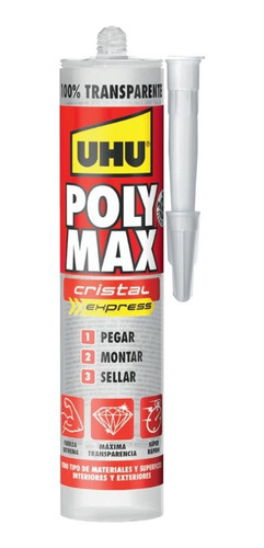 Uhu Poly Max Cristal Express Pegamento Adhesivo Sellador