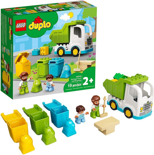 Kit Lego Duplo Camión De Residuos Y Reciclaje 10945 +2 Años Cantidad de piezas 19