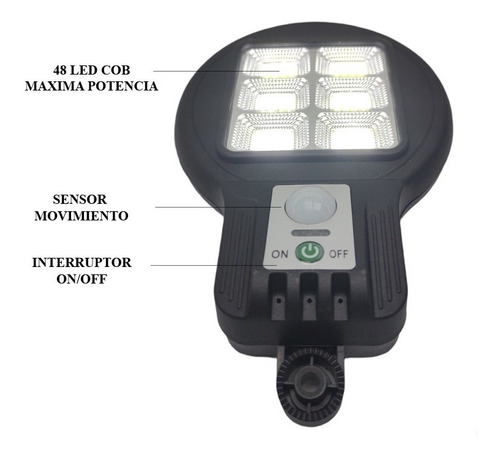 Imagen 7 de 10 de Pack X4 Reflector Solar Led Luminaria Calle 30w Fotocelula