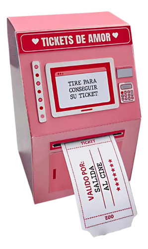 Kit Para Imprimir Maquina De Tickets Cupones De Amor Armar