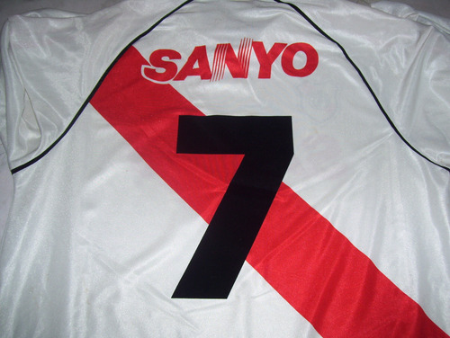 River Plate Adidas Sanyo 1994 #7 Flock Ortega Mangas Largas (Usado)