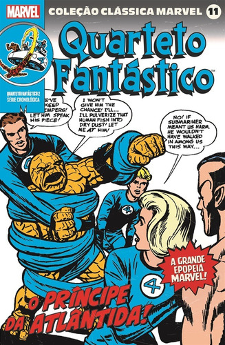 Coleção Clássica Marvel Vol. 11 - Quarteto Fantástico Vol. 2, de Lee, Stan. Editora Panini Brasil LTDA, capa mole em português, 2021