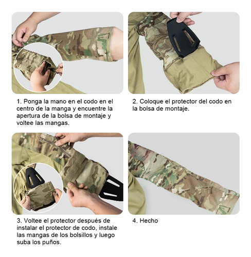 Camisa Playera Táctico G4 Manga Larga Codal Juego Militar