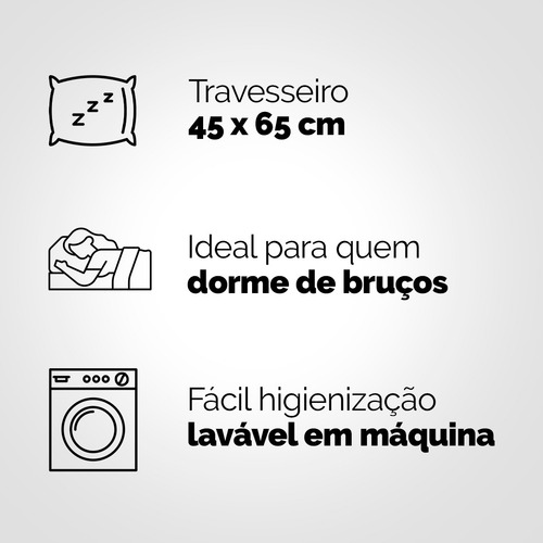 Kit 5 Travesseiros 50x70 - Macio - Lavavél - Anti Alérgico