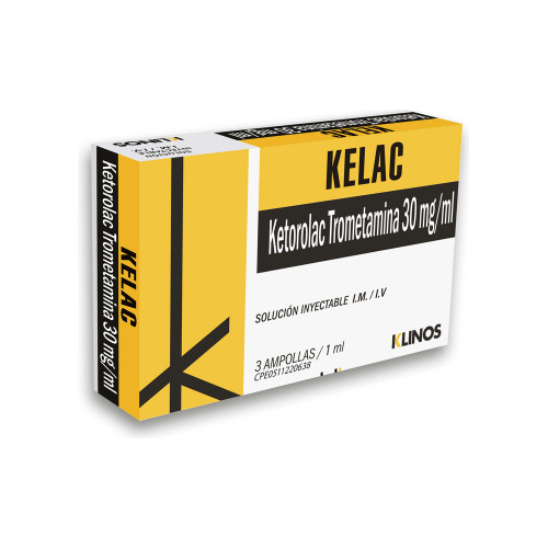 Kelac 30mg.im-iv 1ml. X3 Ampollas