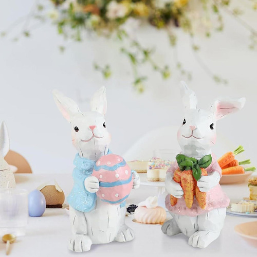 2x Estatua De De Pascua De Valentín Regalo Recolectando