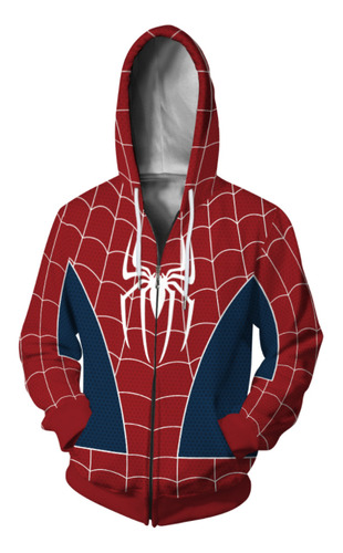 Sudadera Spiderman Camisa Con Cremallera Impresa En 3d