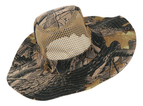 Camo Sombrero De Ala Ancha Pesca Cubo Bonnie Safari Gorra De