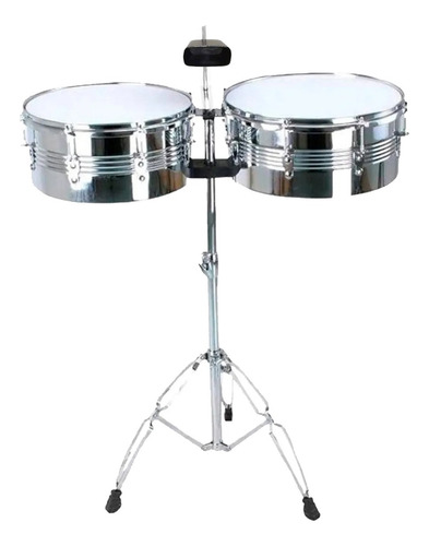 Imagen 1 de 10 de Timbaletas Lazer Ft100c 13 Y 14 Cromadas C/ Soporte Liq#