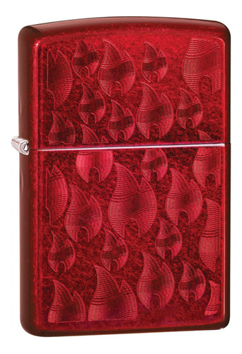 29824 Enc Zippo Diseño Llamas Rojo