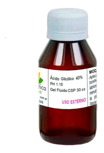 Acido Glicolico 40% Peeling Acne Arrugas Estrias Cicatrices