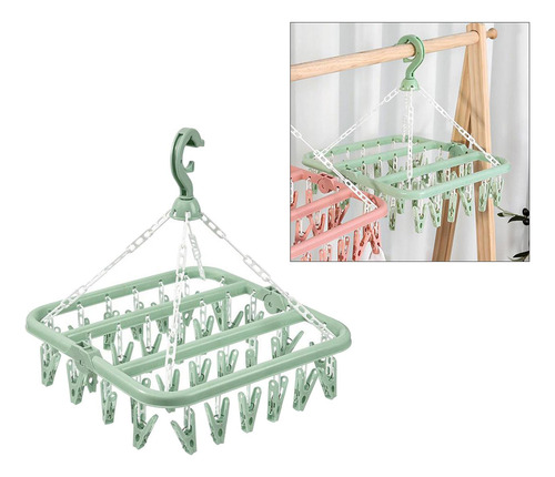 Secador De Ropa Calcetín Clavija Verde 32 Clavija Verde 32