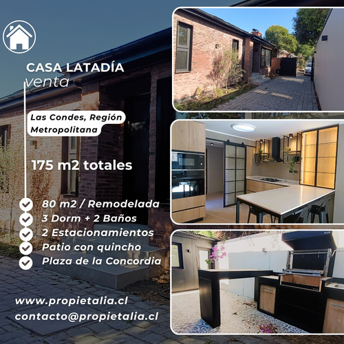 Moderna Casa Latadía. Remodelada 3 Dorm. + 2 Bañ. + 2 Estac.