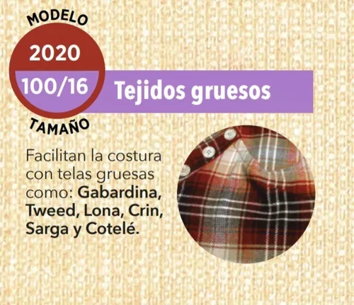 Agujas Para Máquinas De Coser Singer Mod.2045 100/16 – Cordonerías