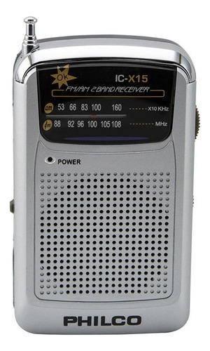 Radio A Pilas Philco Icx-15 Fm/am Portable De Bolsillo