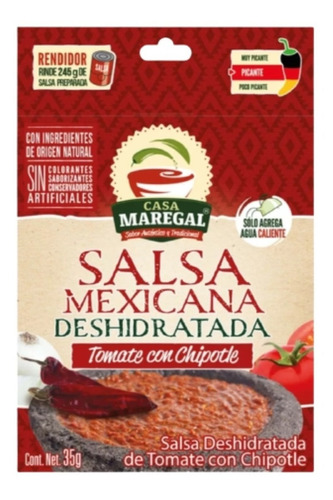 Salsa Mexicana Deshidratada Tomate/chipotle Casa Maregal 35g