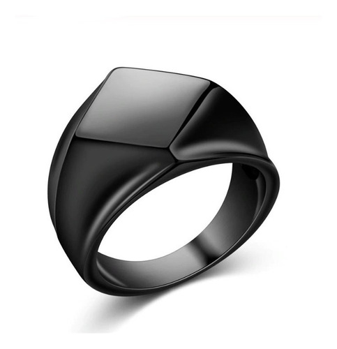 Anillo Retro Geometrico Black Hombre Caballero Moda 2020