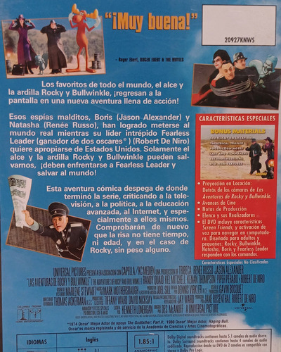 Las Aventuras De Rock & Bullwinkle Dvd Original ( Nuevo )