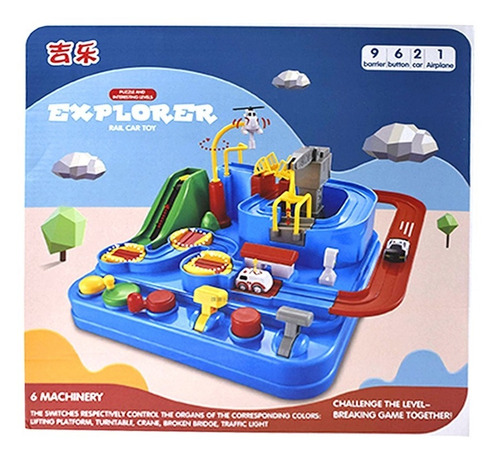 Imagen 8 de 8 de Pista De Carreras Cubicfun Para Niños Juguete Cochecitos