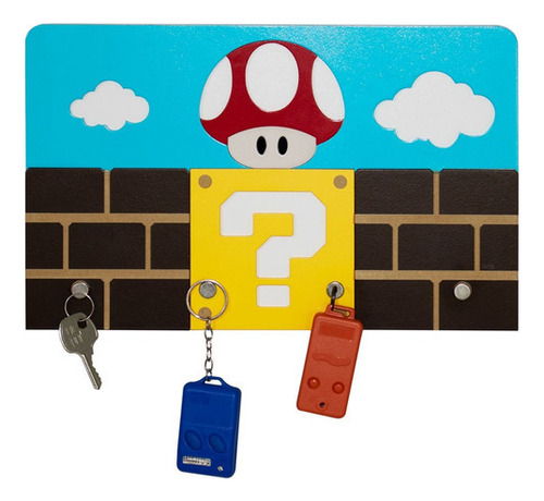 Porta Chaves Super Mario Bros Decorativo Com Ímãs