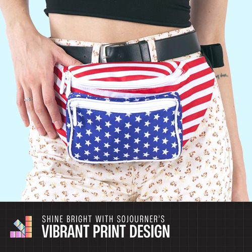 Fanny Pack Usa: Bolsa De Cinturón Con Bandera Americana