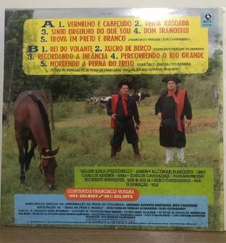Imagem 2 de 2 de Lp - Francisco Vargas - Vermelho E Cabeçudo