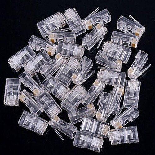 25 Pcs Enchufe Conectores Cable Red Rj45 Cat 5 5e 6 Lan