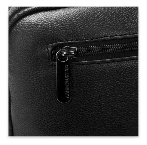 Bolso Vintage Hombre Morral Bandolera Urbana Simil Cuero Negro 28x21x8