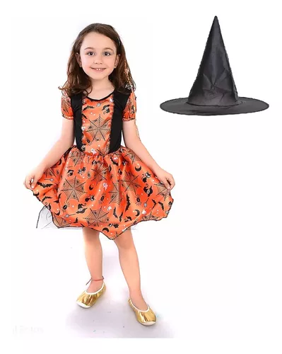 Fantasia Halloween Infantil Bruxinha Tetéia Vestido - Extra Festas