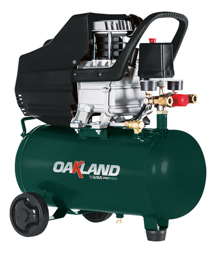 Compresor de aire eléctrico portátil Oakland CA-2525 monofásico 25L 2.5hp 110V 60Hz verde