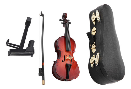 Violín En Miniatura Modelo Mini Violín De Madera Con Soporte
