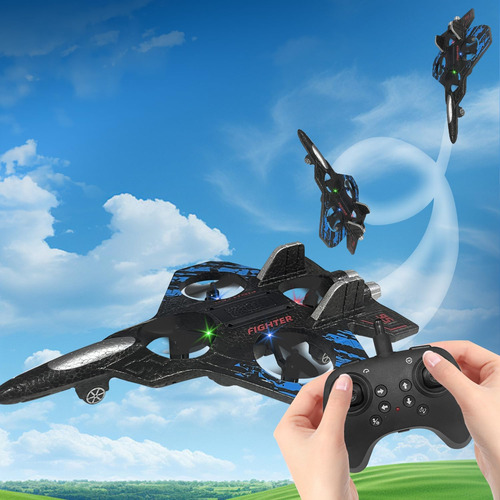Avión Rc Dron De Espuma 2.4 Ghz Control Remoto Azul Azul
