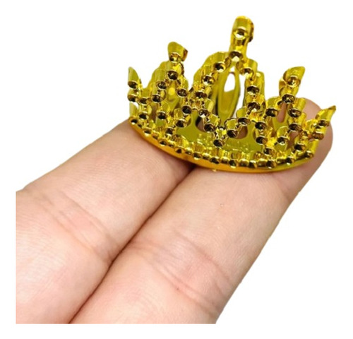 Coroa China Mini Coroa Desenhomini Coroa Do Princesa Cor Dourada - 200 Unidades Por Kit