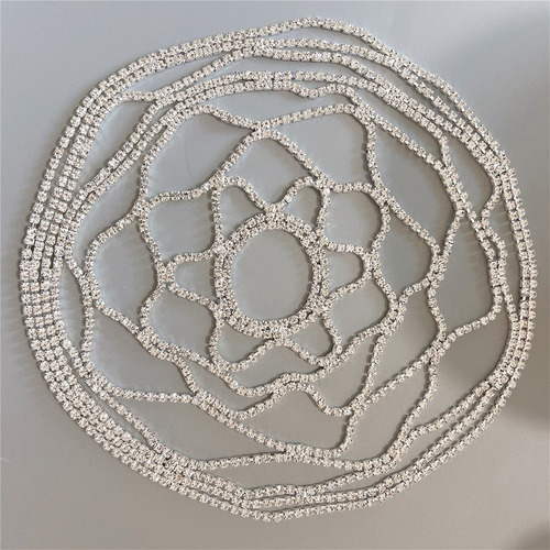 Joyería De Cadena De Cabeza De Boda De Malla De Diamantes