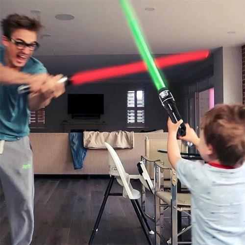 Sable Par Star Galaxy Wars Espada Luz Sonido Cambia Color 2