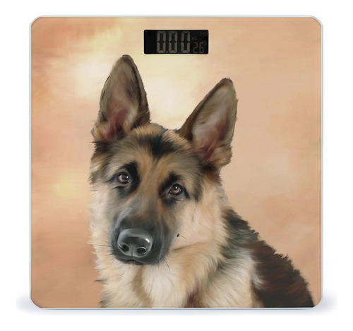 Báscula Digital De Perro Pastor Alemán Para Peso Corporal.