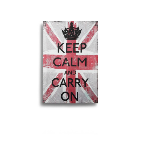 Cuadro Mediano Keep Calm  Bandera Arte Decoracion 30x40 